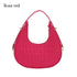 Women's Crocodile Grain Underarm Bags Felt Fashion Shoulder Bag Cute Simple Handbags Female Purses